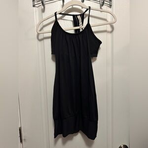Lululemon Black No Limits Tank top‎ Women’s 4 built in bra running yoga